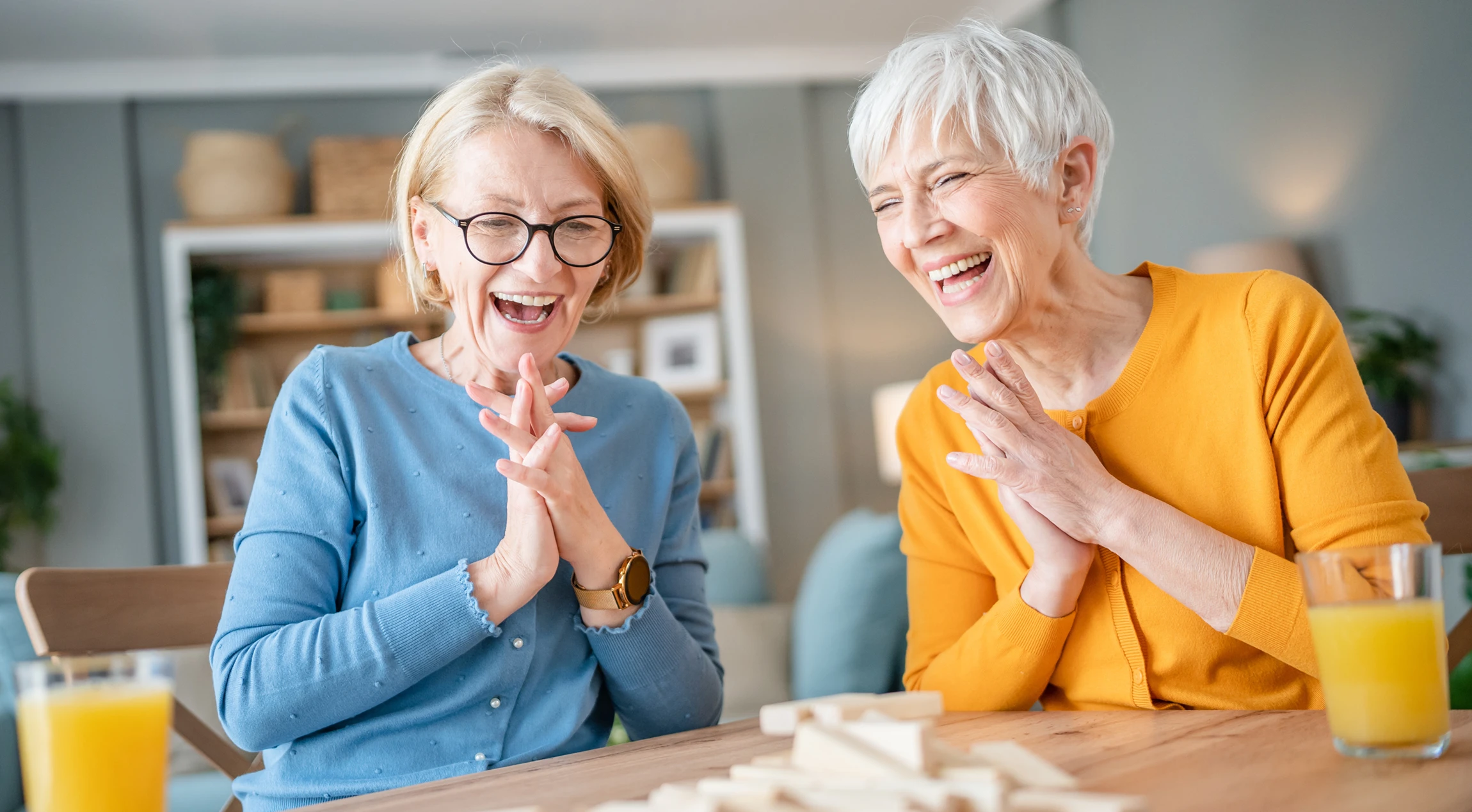 Two excited women