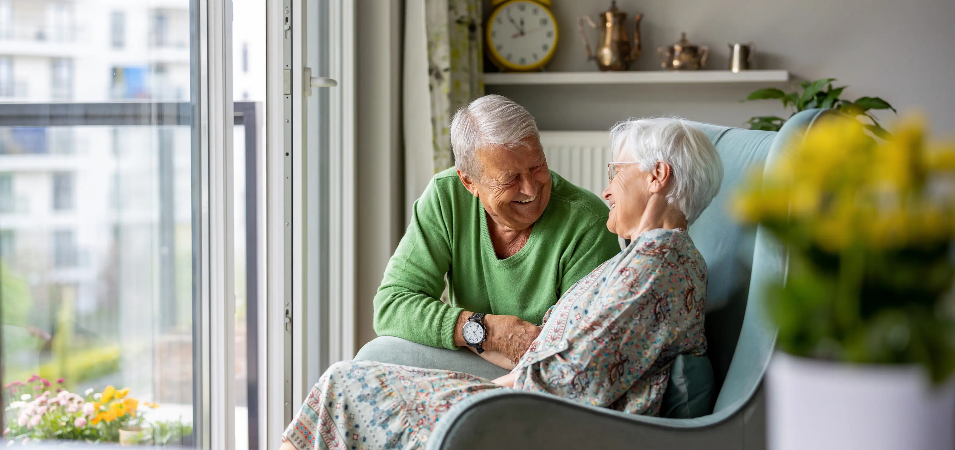 Man and woman enjoying each others company